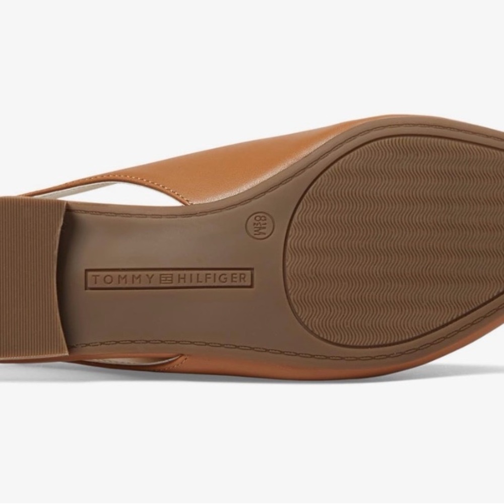 Tommy Hilfiger Cognac Velahi Pointed Toe Slingback Flats - Picture 5 of 8